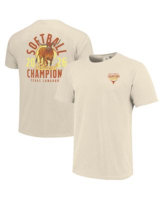 Image One Men's and Women's Cream Texas Longhorns 2026 NCAA Softball Women's College World Series Mascot Overlay T-Shirt