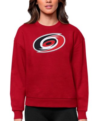 Женское худи Antigua Red Carolina Hurricanes Victory Crewneck Pullover