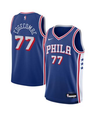 Детская спортивная джерси Nike Big Boys and Girls VJ Edgecombe Royal Philadelphia 76ers Swingman