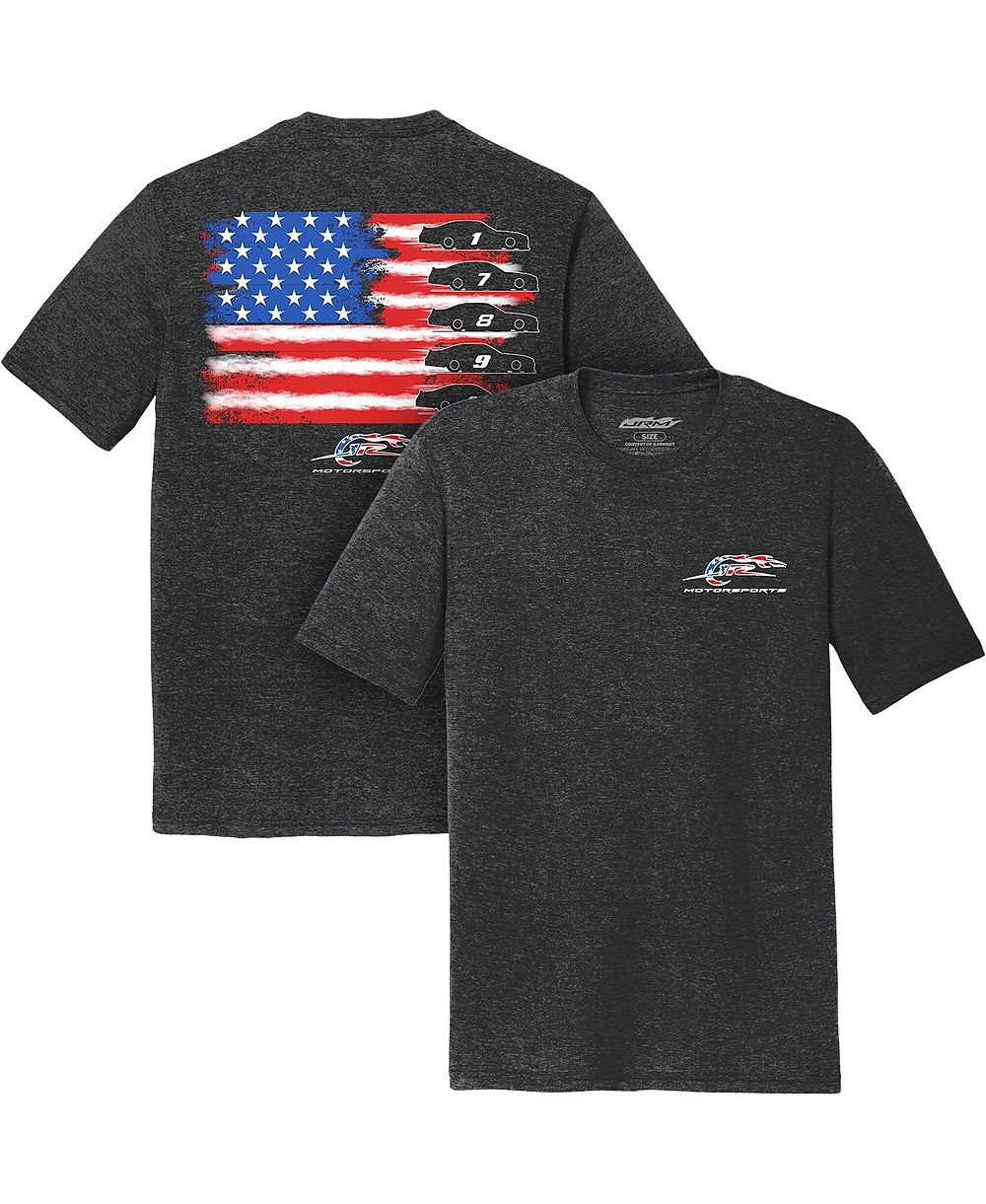 JR Motorsports Мужская футболка Heather Black American Flag