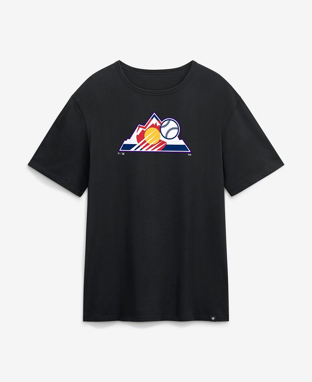 Мужская футболка Fanatics Black Colorado Rockies Alternate Logo Legacy