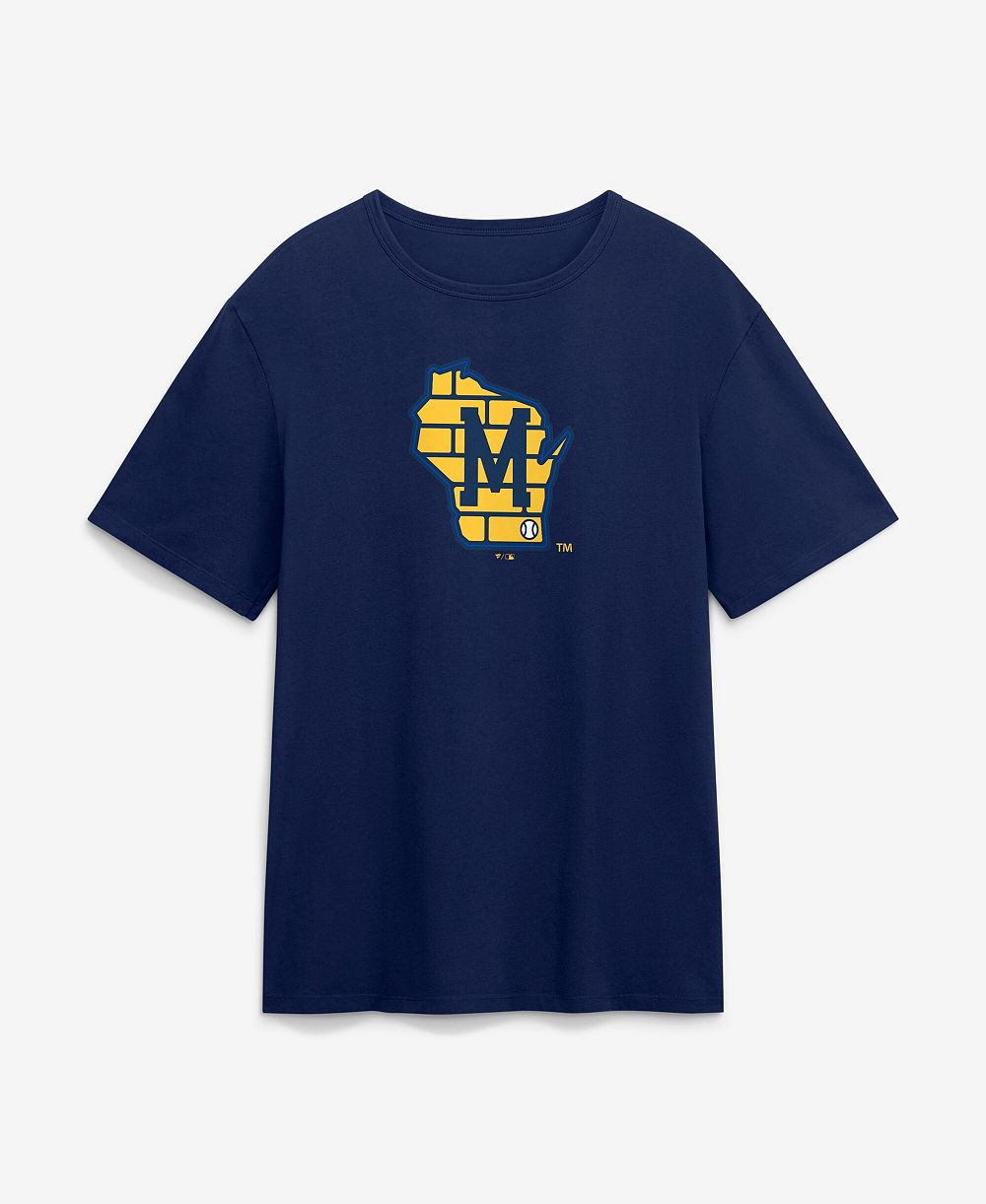 Мужская футболка Fanatics Milwaukee Brewers Alternate Logo Legacy
