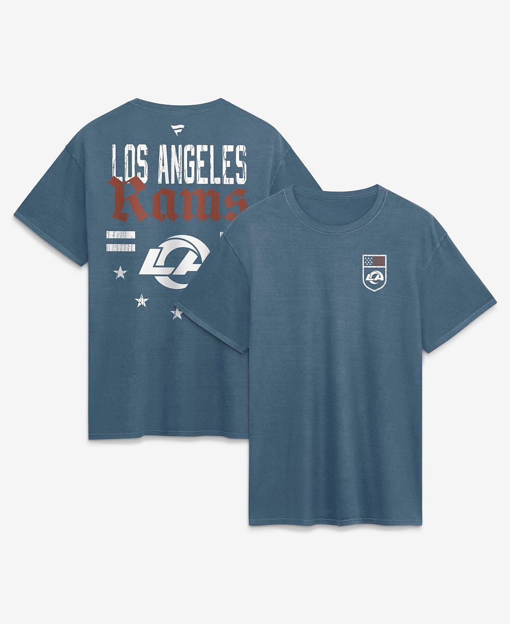 Мужская футболка Fanatics Blue Los Angeles Rams Washed Americana