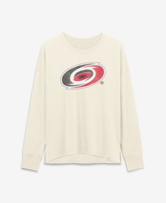 Женская футболка Fanatics Cream Carolina Hurricanes Distressed Logo Long Sleeve