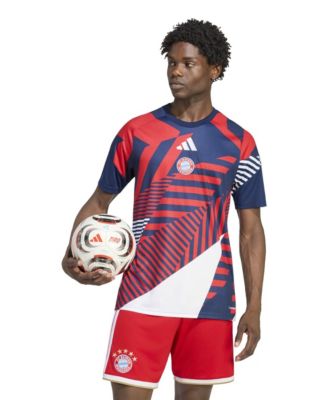 Мужская футболка Adidas Blue/Red Bayern Munich 2026/27 Pre-Match Home Training