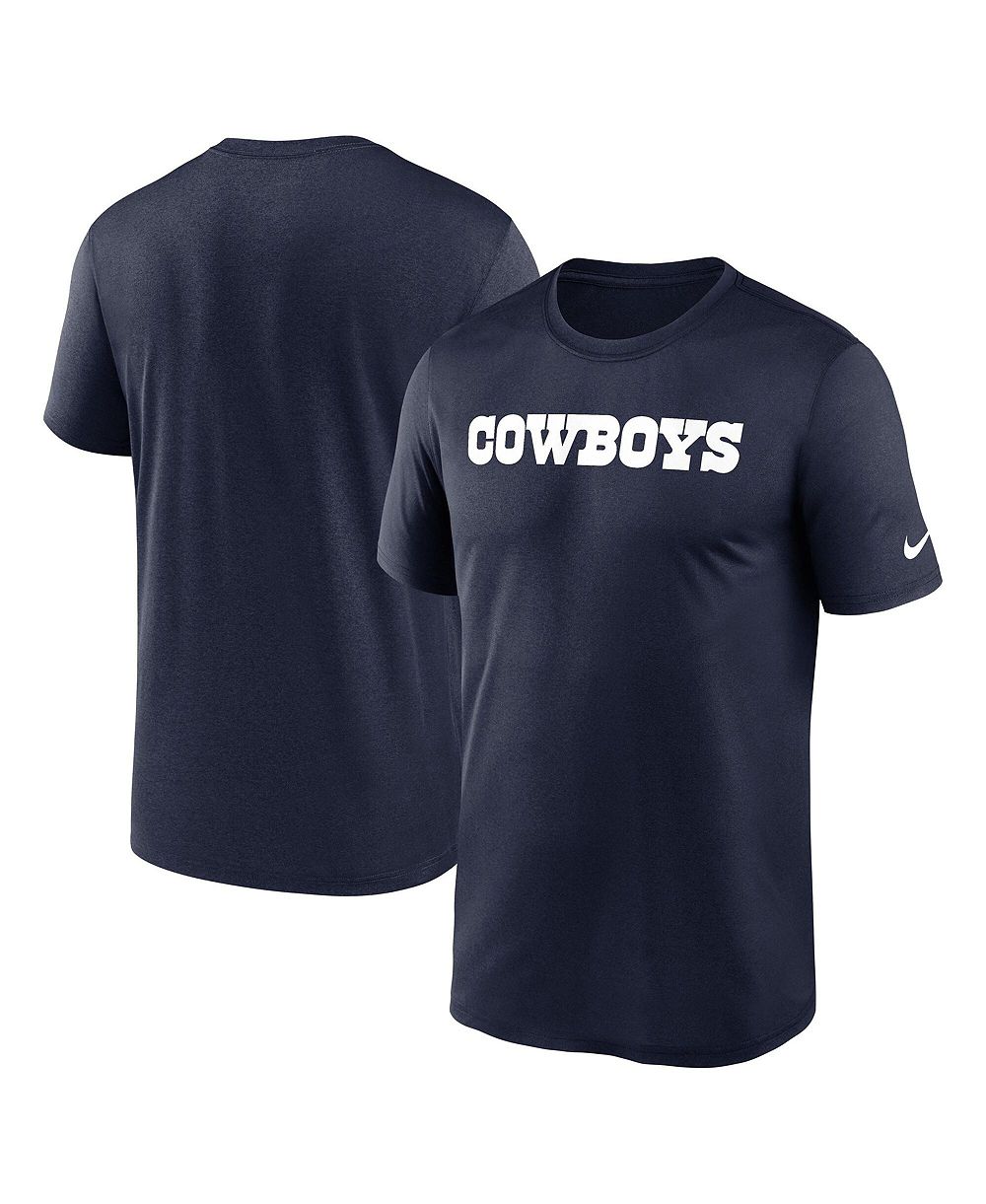 Nike Men's Navy Dallas Cowboys Primetime Legend Wordmark Dri-FIT T-Shirt