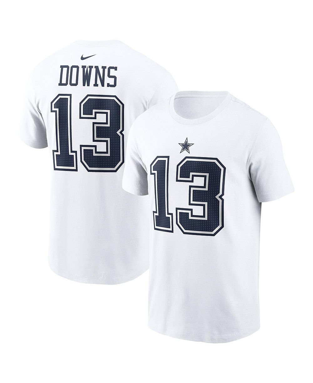 Мужская футболка Nike Caleb Downs Dallas Cowboys 2026 NFL Draft Name & Number White