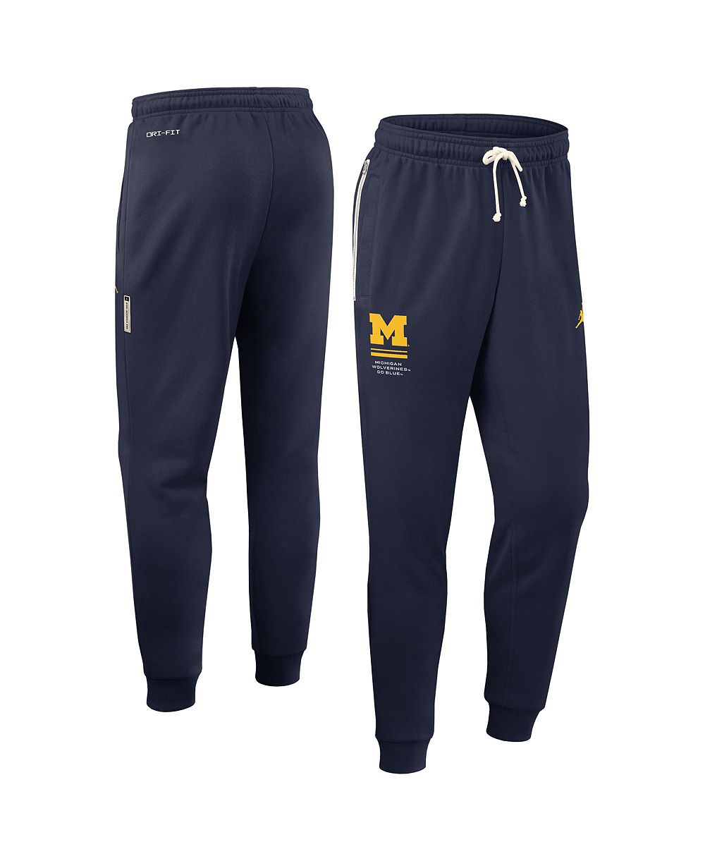 Мужские брюки Jordan Navy Michigan Wolverines 2026 Sideline Standard Issue Dri-FIT Taper