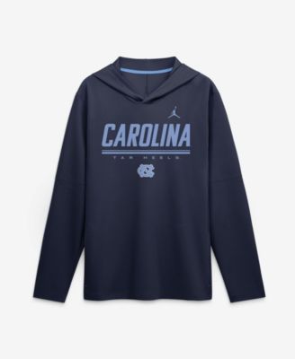 Jordan Men's Navy North Carolina Tar Heels 2026 Sideline Lightweight Long Sleeve Hooded Dri-FIT T-Shirt
