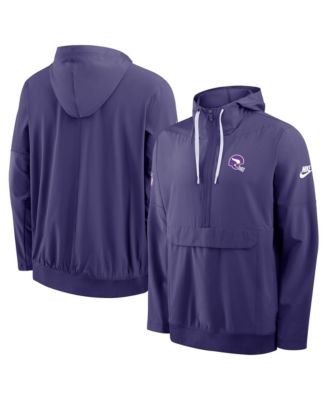 Nike Men's Purple Minnesota Vikings Alt Anorak Half-Zip Hooded Jacket