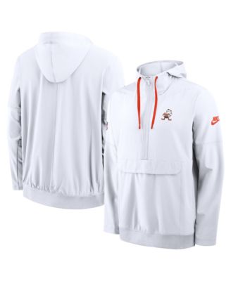 Мужская куртка Nike White Cleveland Browns Alt Anorak Half-Zip Hooded