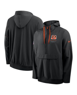 Мужская куртка Nike Black Cincinnati Bengals Sideline Anorak Half-Zip Hooded