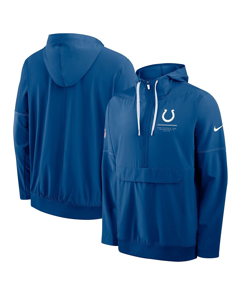Nike Мужская куртка Nike Men's Royal Indianapolis Colts Sideline Anorak Half-Zip с капюшоном
