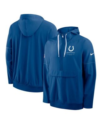 Nike Мужская куртка Nike Men's Royal Indianapolis Colts Sideline Anorak Half-Zip с капюшоном