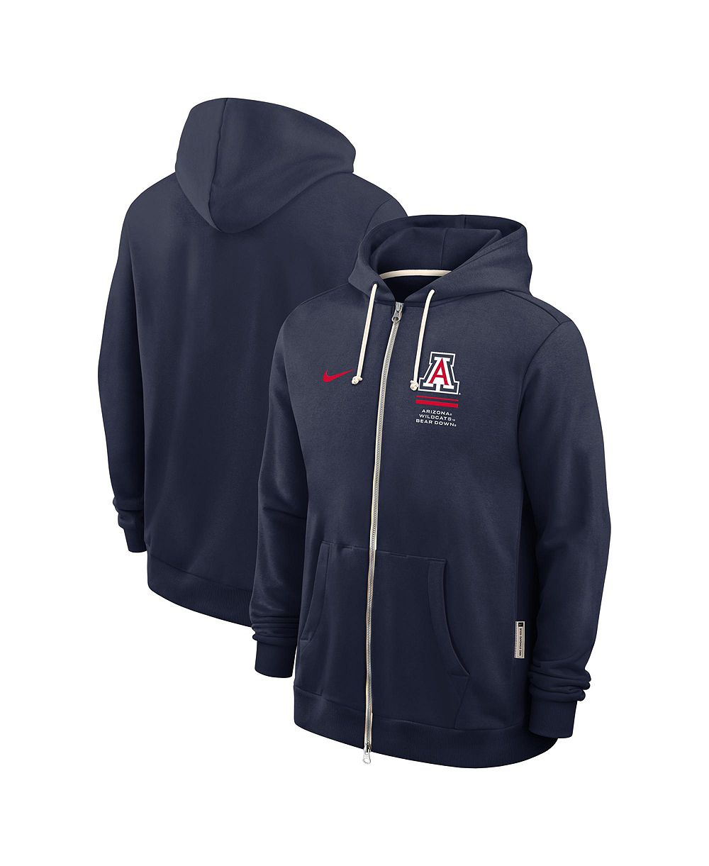 Мужское худи Nike Navy Arizona Wildcats 2026 Sideline Dri-FIT Full-Zip