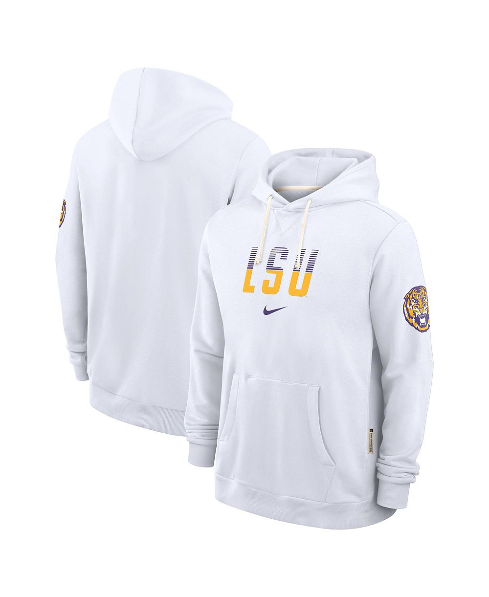 Nike Men's White LSU Tigers 2026 Sideline Standard Issue Dri-FIT Hoodie