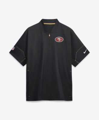 Мужская куртка Nike San Francisco 49ers Sideline Short Sleeve Quarter-Zip Coaches, черная