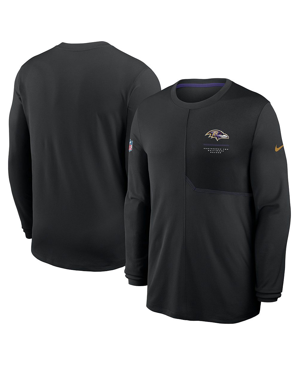 Nike Мужская рубашка с длинным рукавом Baltimore Ravens Sideline Coaches UV Dri-FIT Black