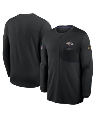 Nike Мужская рубашка с длинным рукавом Baltimore Ravens Sideline Coaches UV Dri-FIT Black