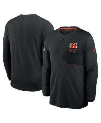 Мужская рубашка Nike Black Cincinnati Bengals Sideline Coaches UV Dri-FIT Long Sleeve