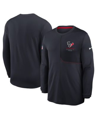 Мужская рубашка Nike Navy Houston Texans Sideline Coaches UV Dri-FIT с длинным рукавом