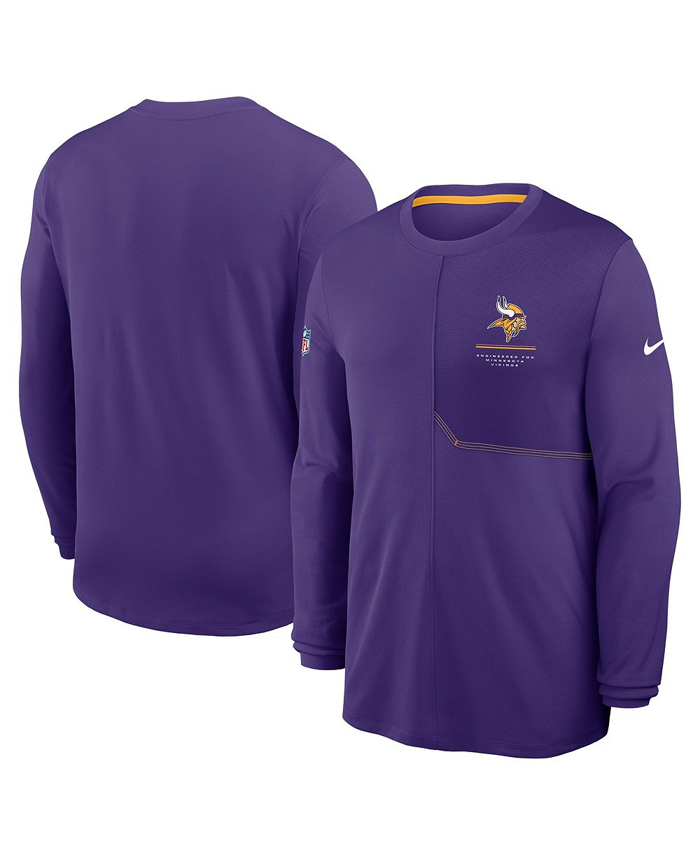 Мужская рубашка Nike Minnesota Vikings UV Dri-FIT с длинным рукавом, фиолетовая