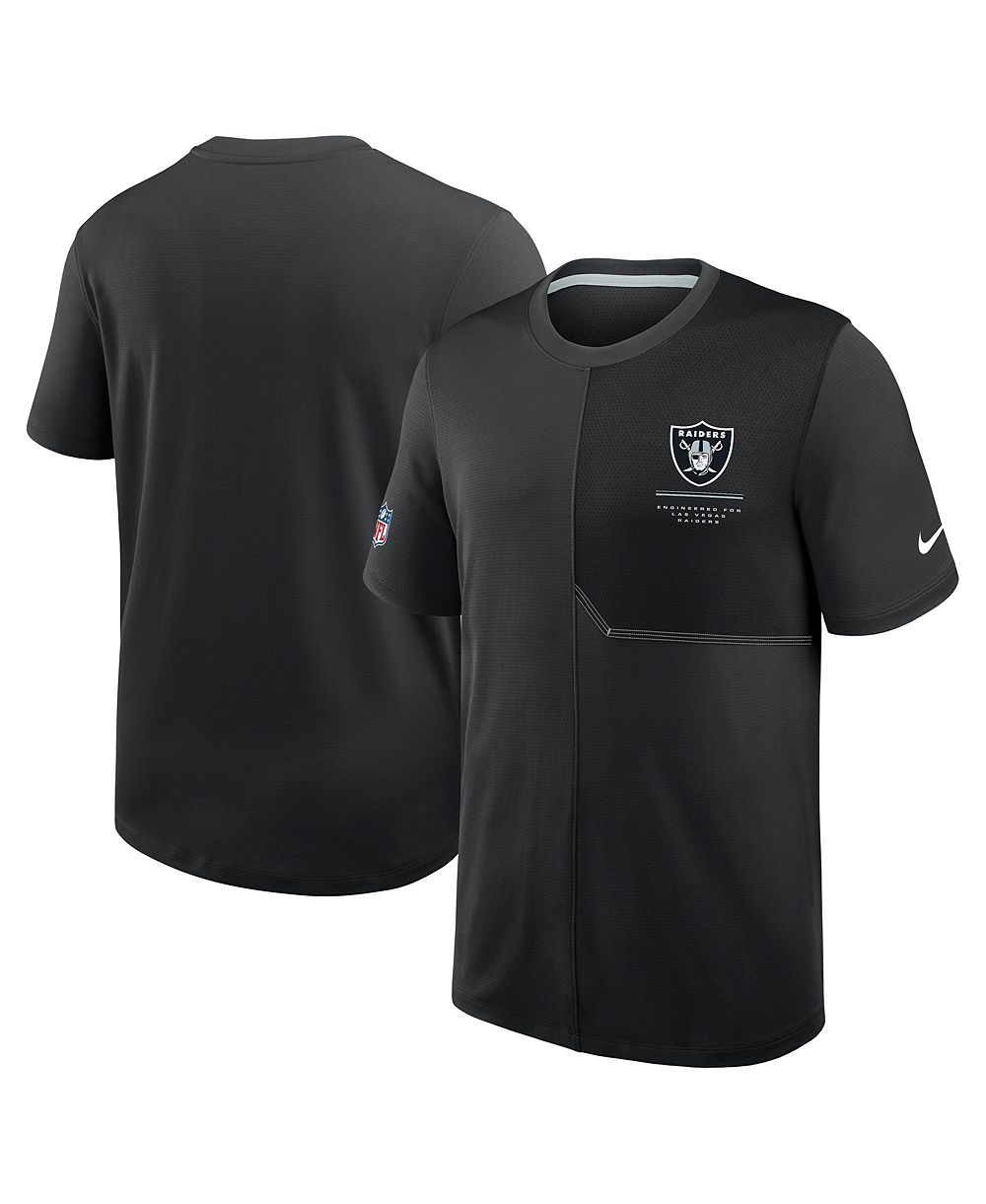 Nike Men's Black Las Vegas Raiders Sideline UV Dri-FIT Coaches Shirt