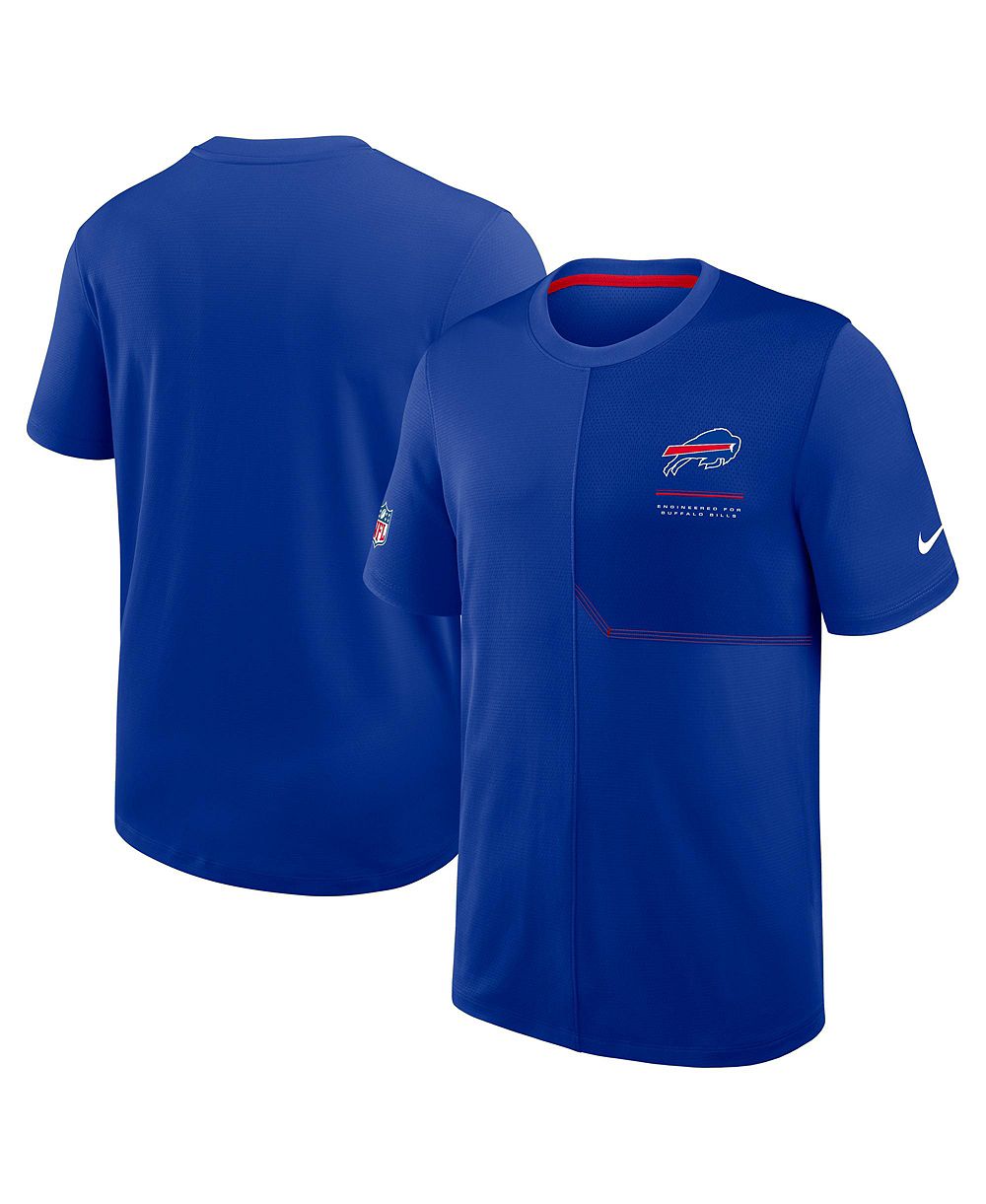 Nike Мужская синяя рубашка тренера Buffalo Bills Sideline UV Dri-FIT