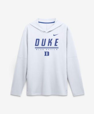 Nike Мужская белая футболка Duke Blue Devils 2026 Sideline Lightweight Long Sleeve Hooded Dri-FIT