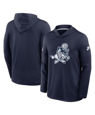 Мужская лонгслив Nike Navy Dallas Cowboys Sideline Dri-FIT с капюшоном