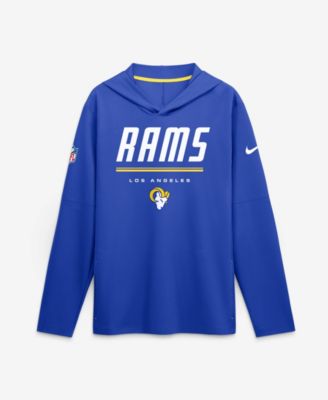 Мужская футболка Nike Los Angeles Rams Sideline Lightweight Long Sleeve Hooded Dri-FIT