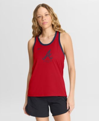 Женский топ Nike Red Atlanta Braves Tri-Blend Dri-FIT Racerback Tank