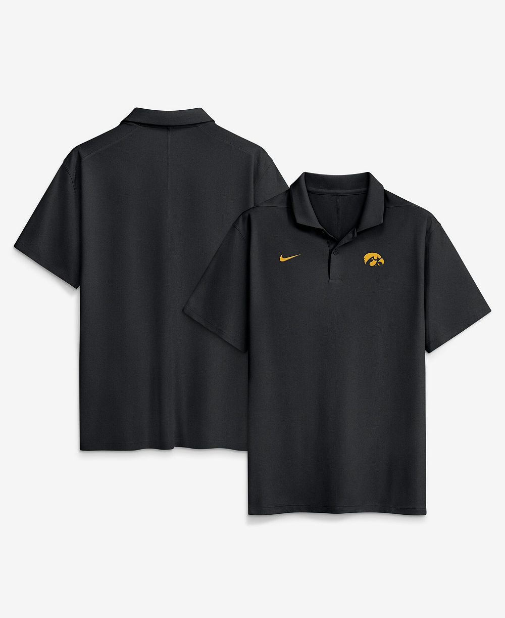 Nike Men's Black Iowa Hawkeyes Primetime Victory Plus Dri-FIT Polo Shirt