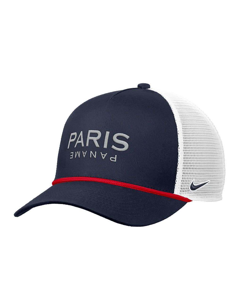 Мужская регулируемая кепка Nike Navy Paris Saint-Germain Rise Rope Trucker A-Frame
