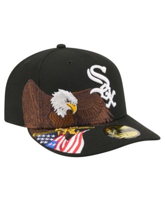 Мужская кепка New Era Black Chicago White Sox Americana Bald Eagle Pre-Curved 59FIFTY Fitted Hat