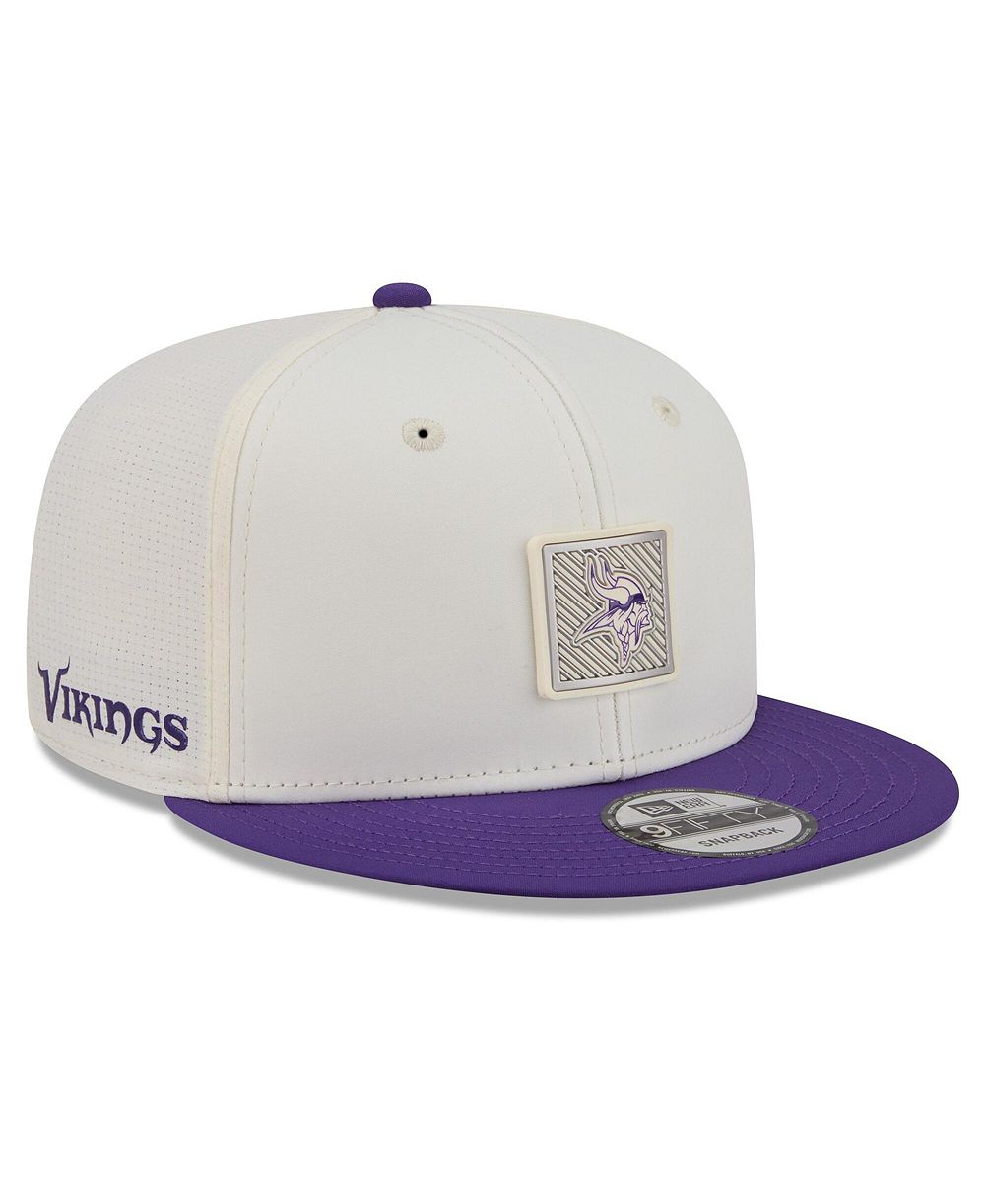 Мужская кепка New Era Cream/Purple Minnesota Vikings 2026 NFL Training Camp 9FIFTY Snapback