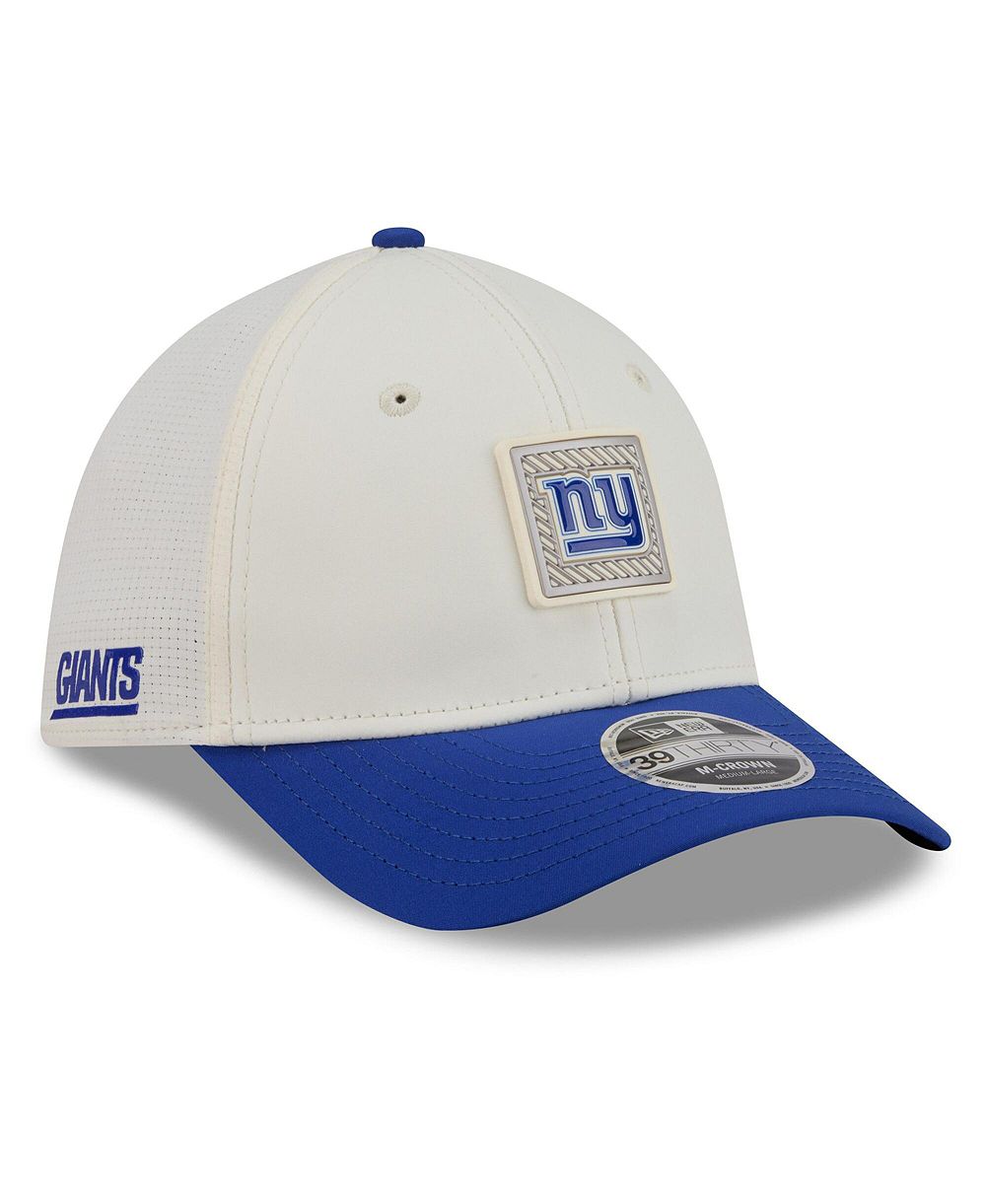 Мужская кепка New Era New York Giants 2026 NFL Training Camp 39THIRTY Flex кремовая/королевский синий