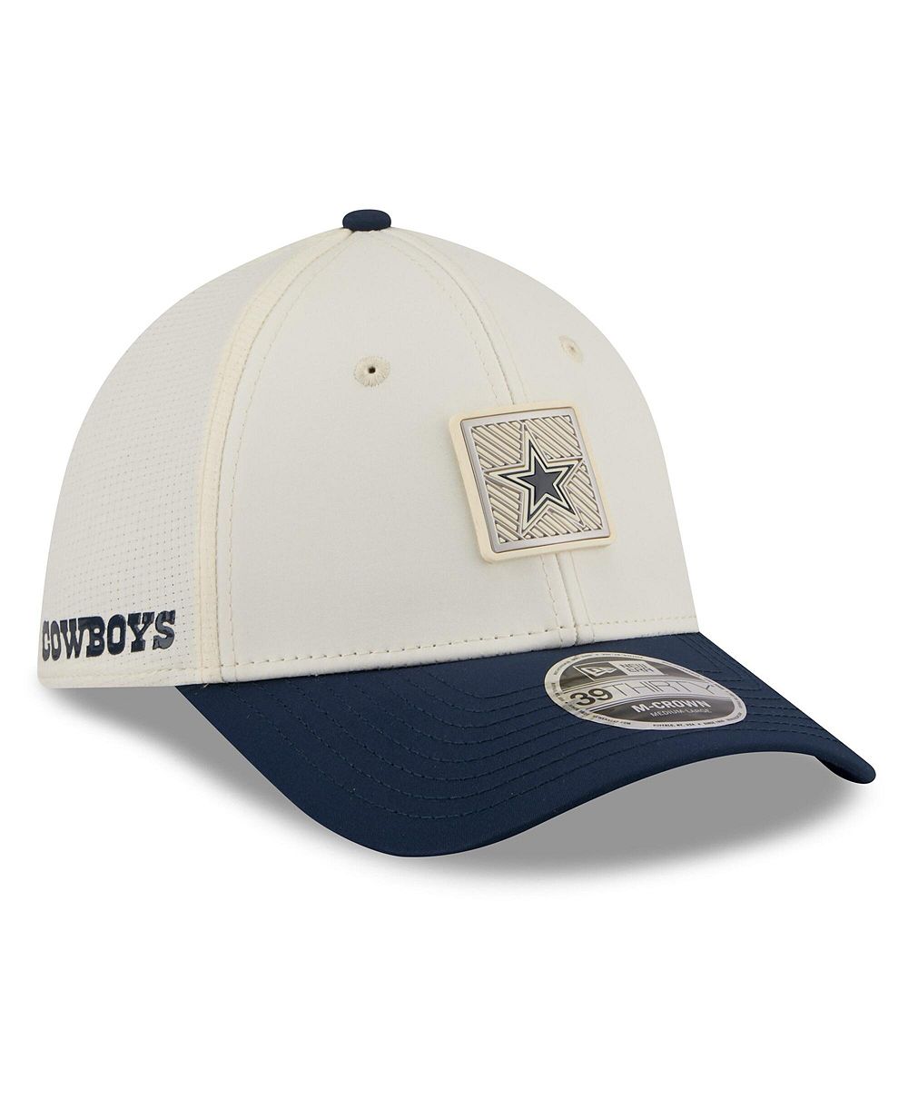 Мужская кепка New Era Dallas Cowboys 2026 NFL Training Camp 39THIRTY Flex Cream/Navy