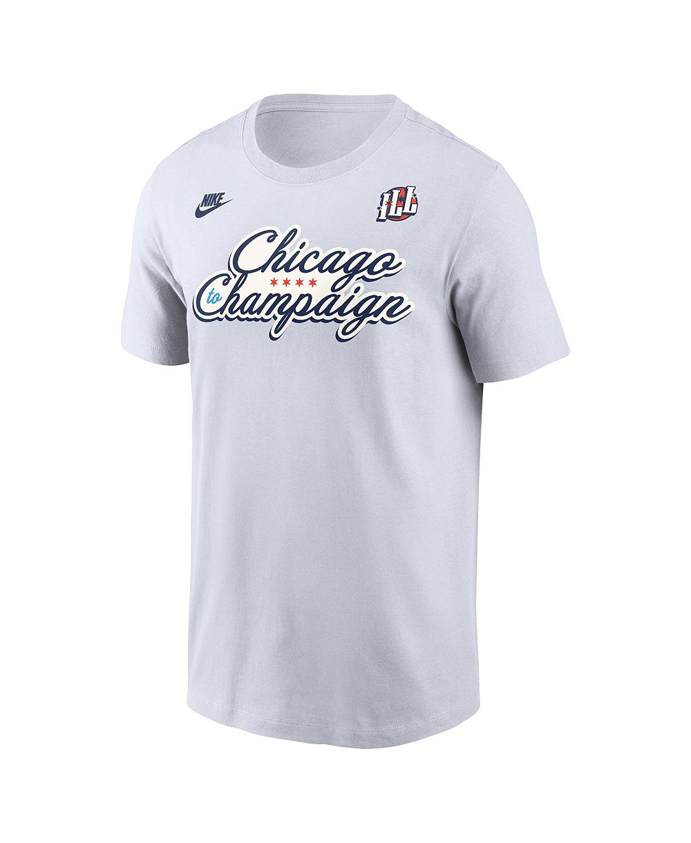 Мужская белая футболка Nike Illinois Fighting Illini Chicago to Champaign Illinois