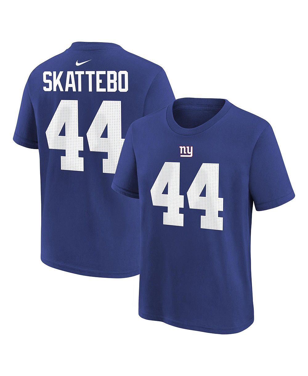 Детская футболка Nike Cam Skattebo Royal New York Giants Name & Number