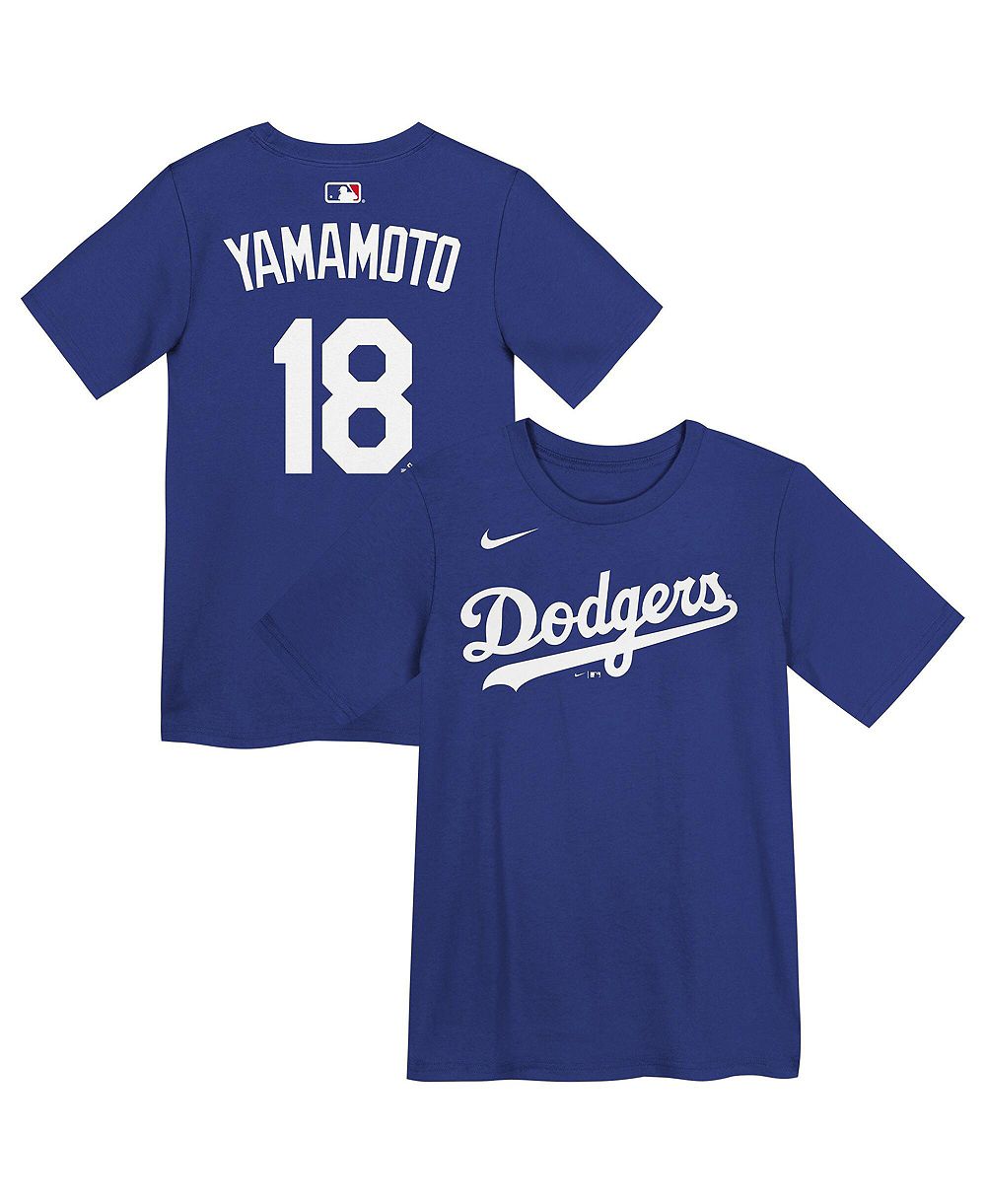Детская футболка Nike Preschool Yoshinobu Yamamoto Rush Blue Los Angeles Dodgers Name & Number