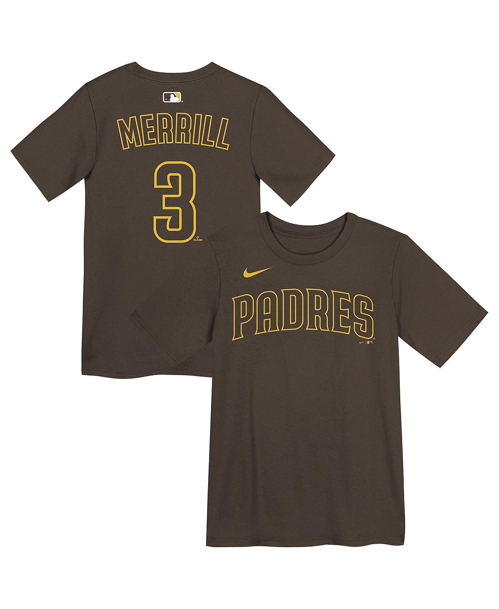 Детская футболка Nike Jackson Merrill Brown San Diego Padres Name & Number