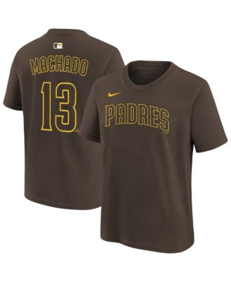 Nike Big Boys and Girls Manny Machado Brown San Diego Padres Name & Number T-Shirt