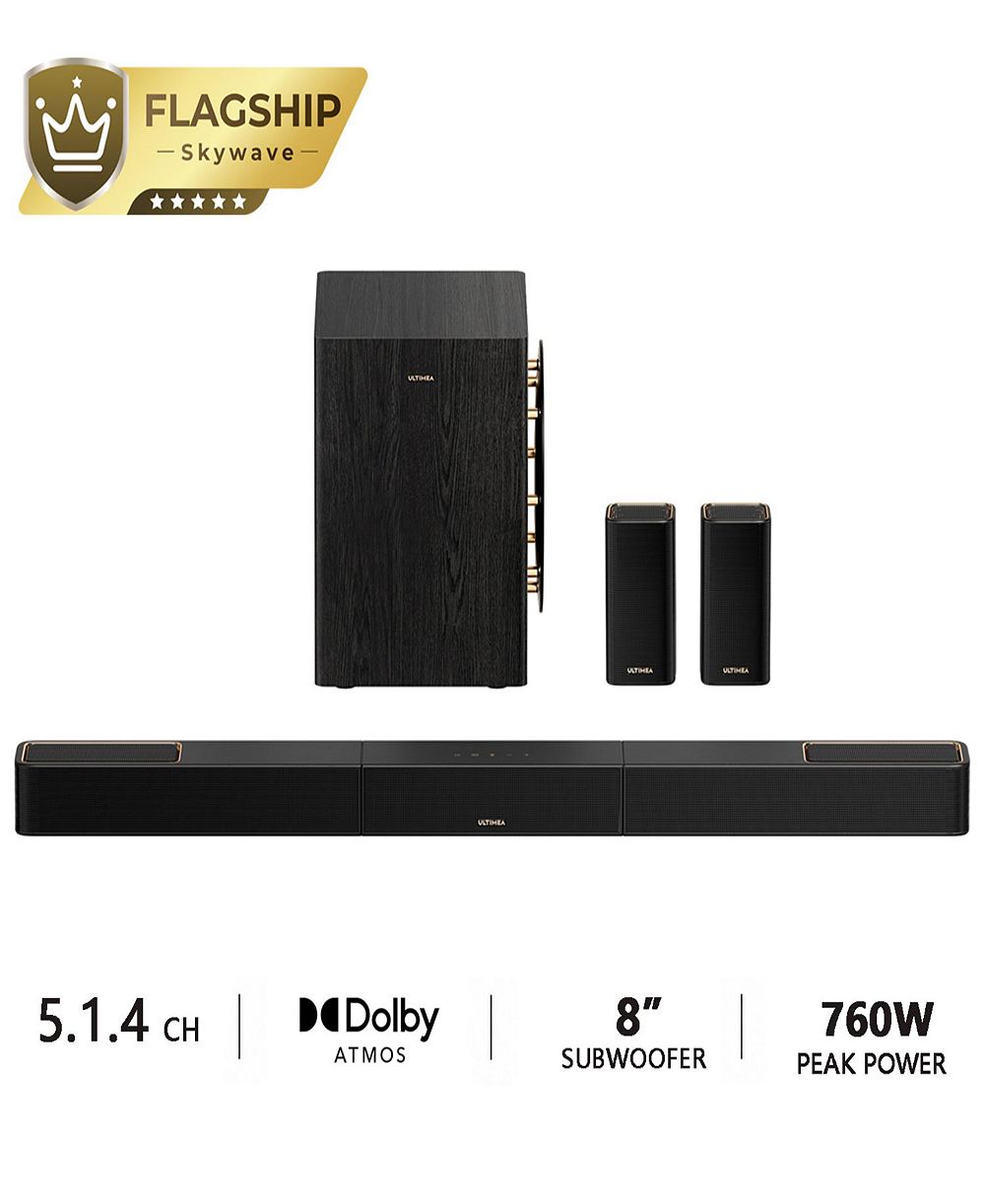 Ultimea Skywave 5.1.4-Channel 760W Dolby Atmos Wireless Soundbar