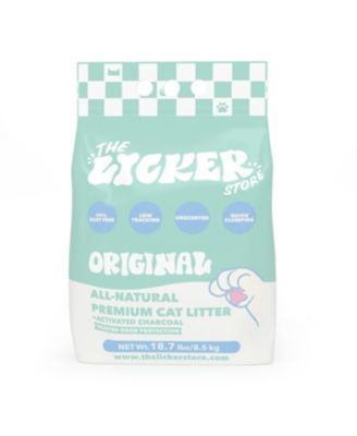 THE LICKER STORE Unscented Premium Clumping Bentonite Clay Cat Litter Activated Charcoal