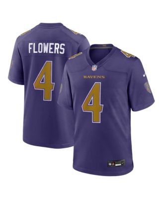 Мужская игровая джерси Nike Zay Flowers Purple Baltimore Ravens Alternate