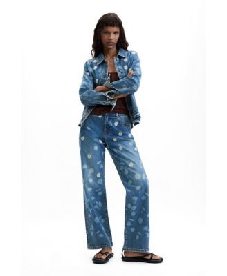 Desigual Women's Regular embroidered jeans
