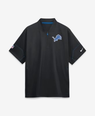Nike Мужская черная куртка Detroit Lions Sideline Short Sleeve Quarter-Zip Coaches