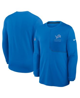 Мужская футболка Nike Detroit Lions Sideline Coaches UV Dri-FIT Long Sleeve Blue