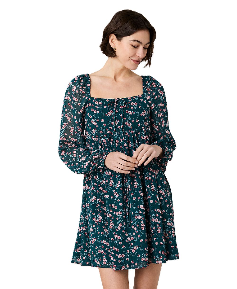 Мини-платье French Connection Square Neck Fitted Bodice Flare для женщин